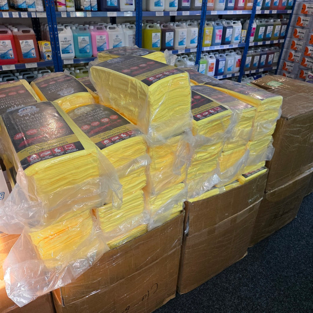 40 Pack Ultra Soft Microfibre Cloths 400 GSM