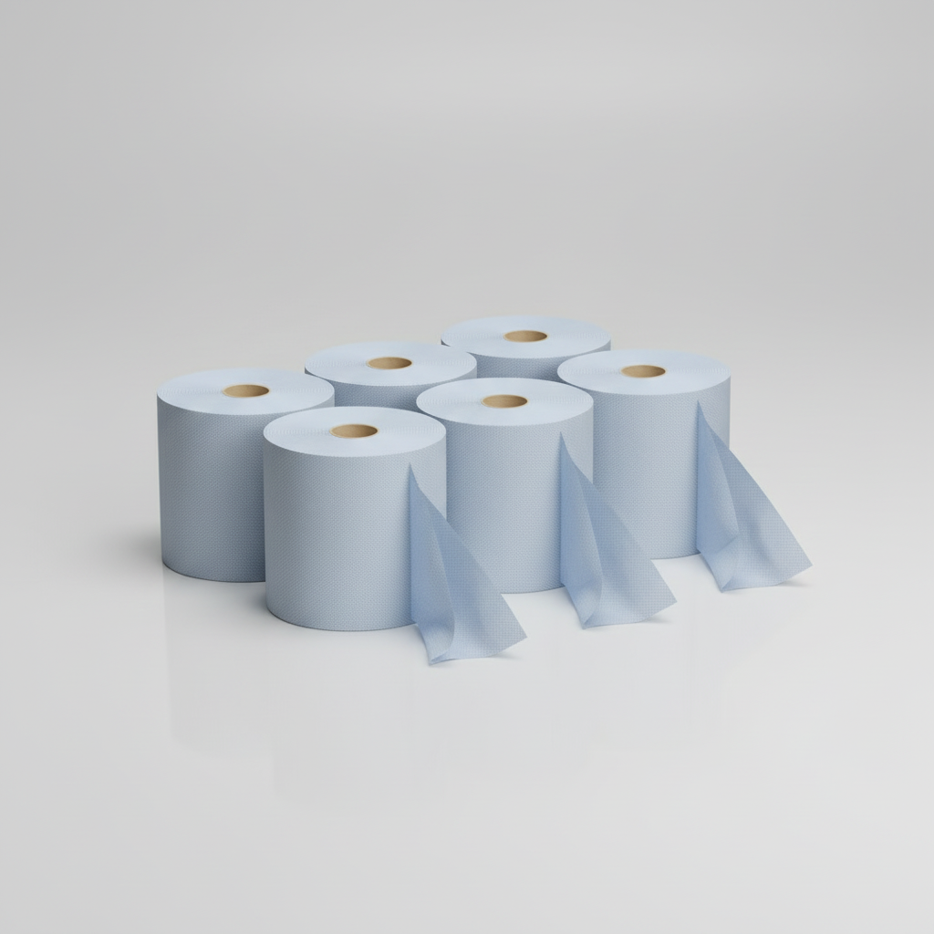 Active Centrefeed Blue Rolls 60M 6 Pack