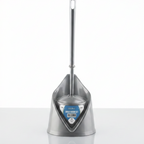 Toilet Brush With Holder Set Silver