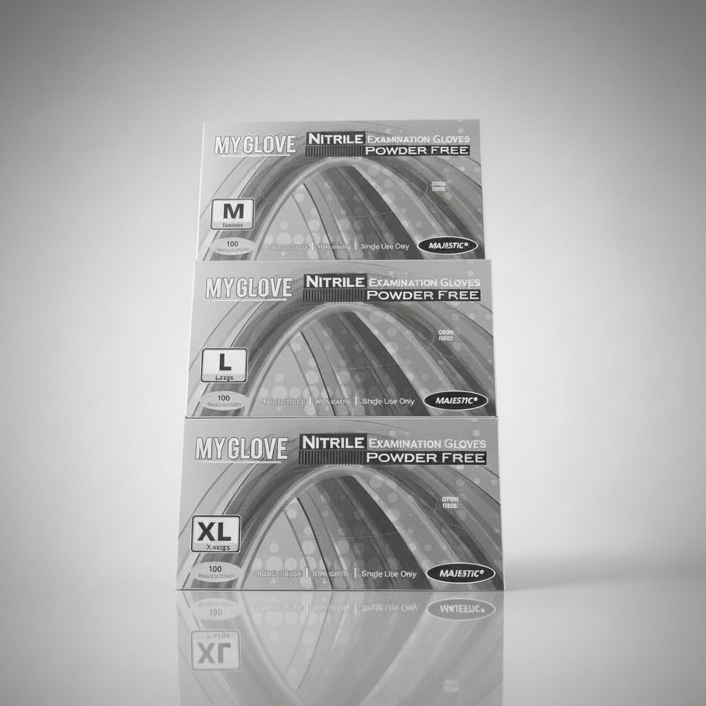 Nitrile Examination Gloves Powder Free 100 pack Black