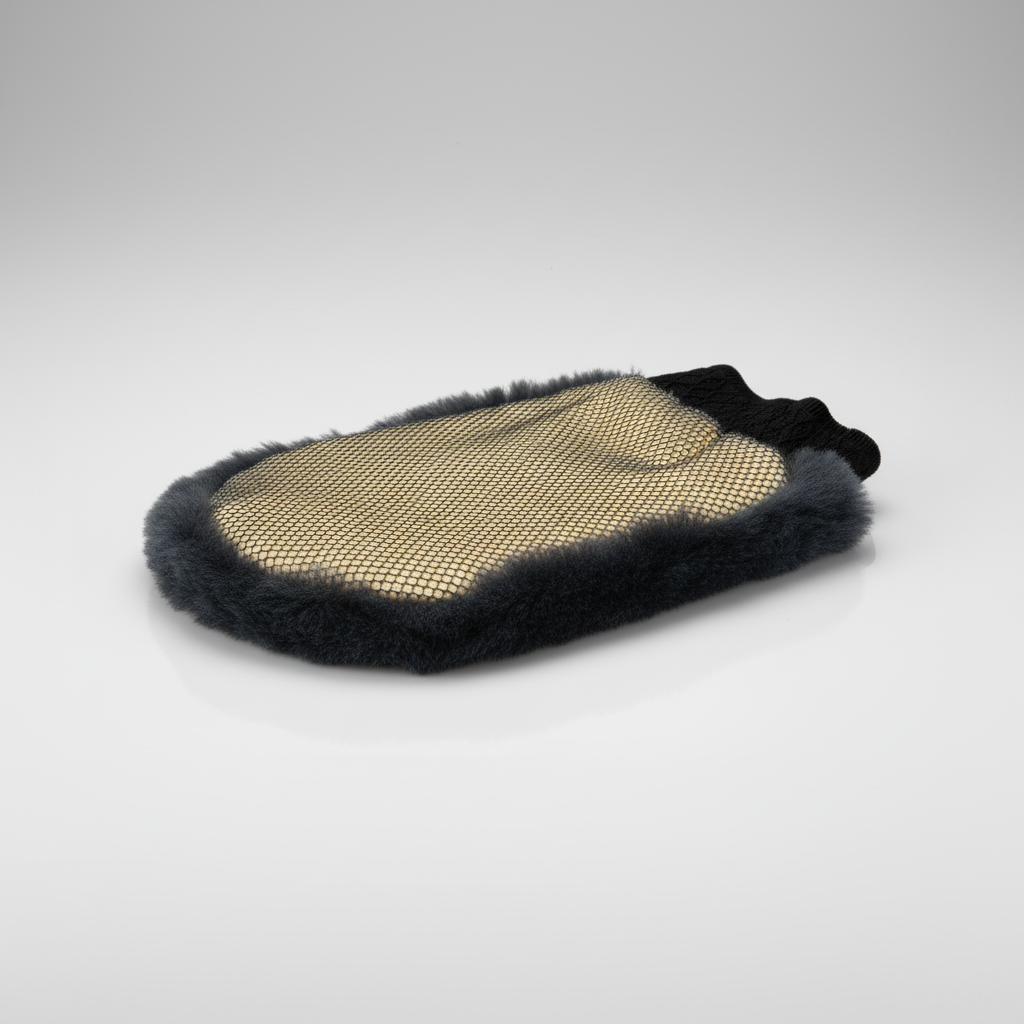 Real Lambswool Professional Wash Mitt With Big & Tar Remover