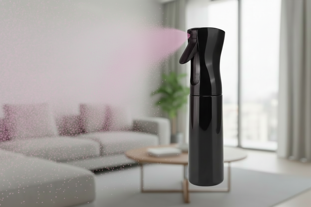 Continous Spray Air Freshener Bottle Black