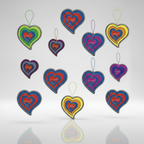 Hanging Air Fresheners 3D Heart Design Long Lasting Scent