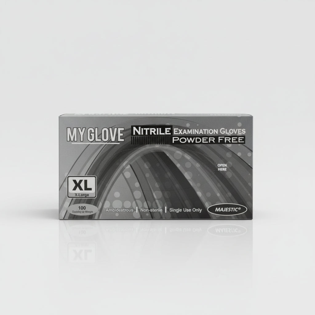 Nitrile Examination Gloves Powder Free 100 pack Black
