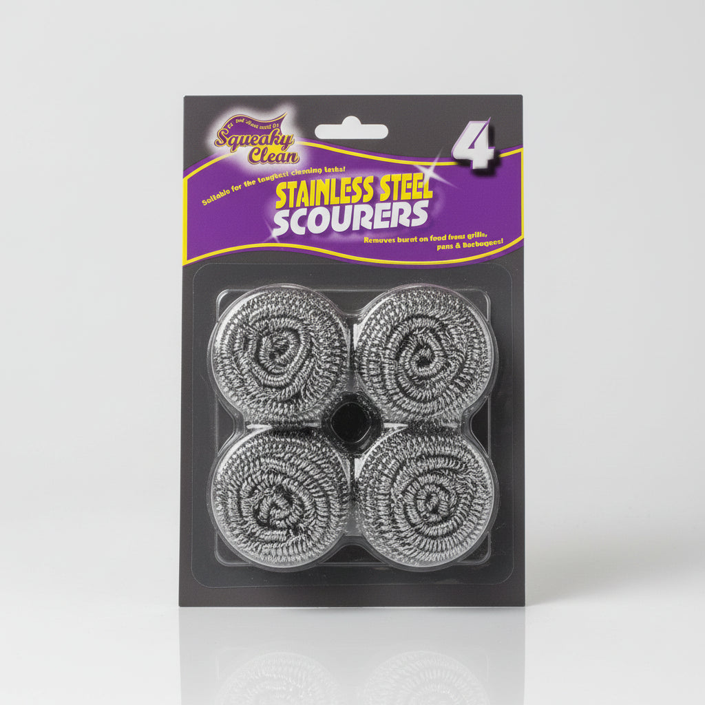 Stainless Steel Scourers 4 Pack