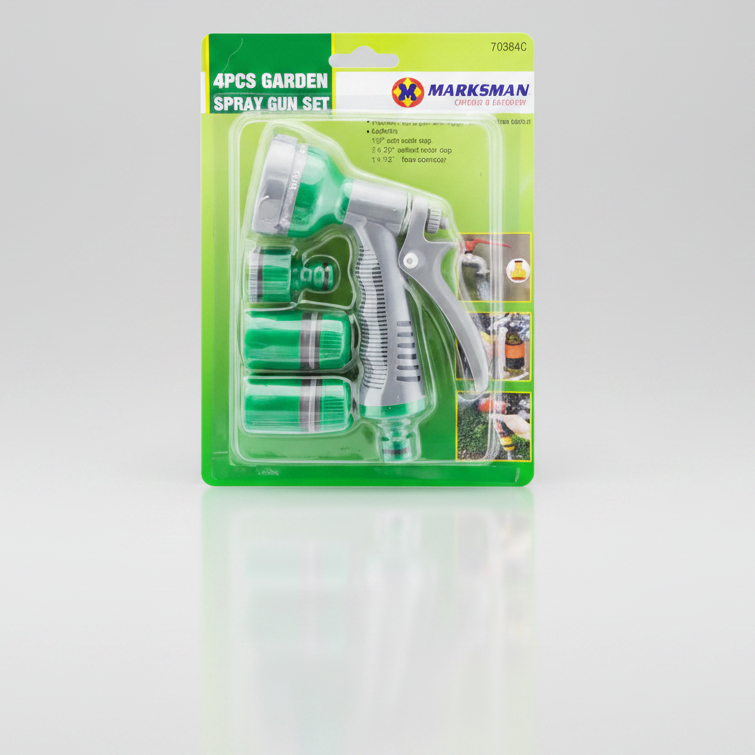 Spray Gun Garden Hose 6 Function Set 4 Pack