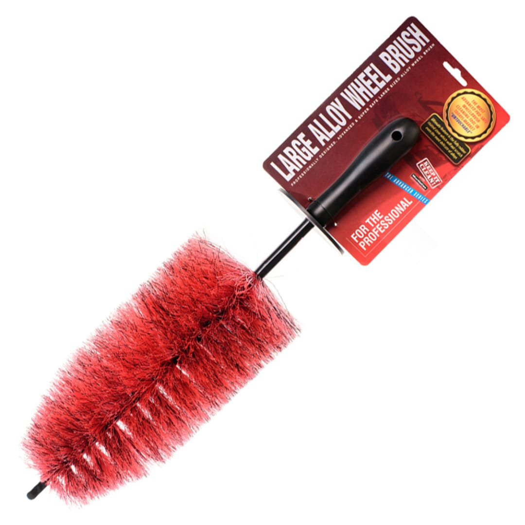 Professional Large Red & Black Alloy Wheel Brush - Martin Cox
